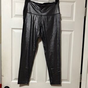 Victoria's Secret Black Metallic Leggings
